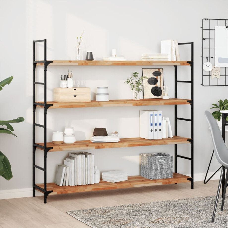 vidaXL Wandschappen 3 st zwevend olieafwerking 140x30x4 cm acaciahout vidaXL Wandschappen 3 st zwevend olieafwerking 140x30x4 cm acaciahout afbeelding 1