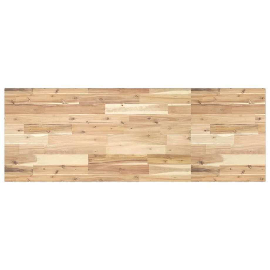 vidaXL Wastafelblad 160x50x2 cm onbehandeld massief acaciahout afbeelding 1