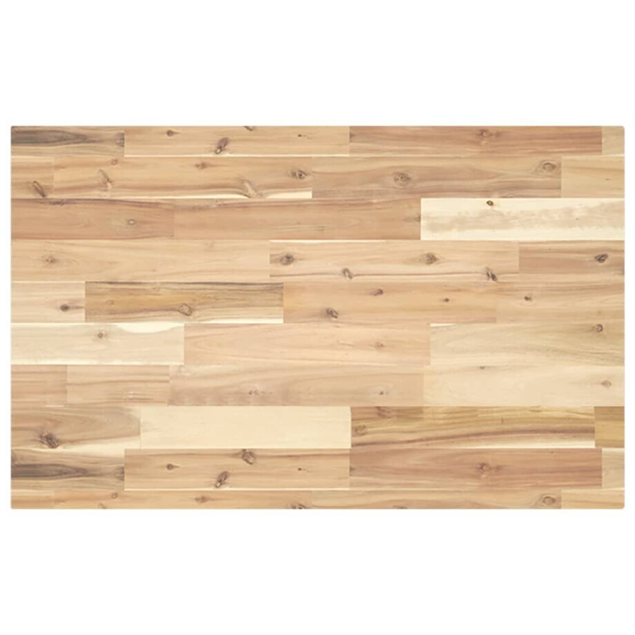 vidaXL Wastafelblad 160x50x4 cm onbehandeld massief acaciahout afbeelding 1
