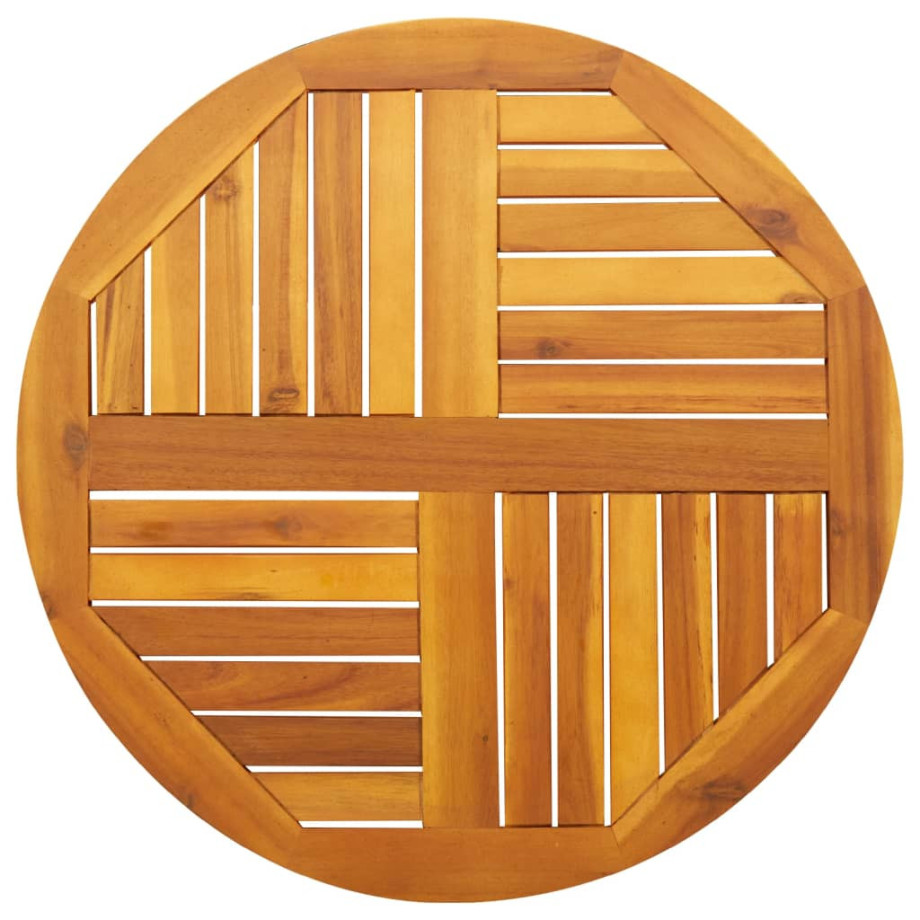 vidaXL Tafelblad rond Ø 70x2 cm massief acaciahout afbeelding 1