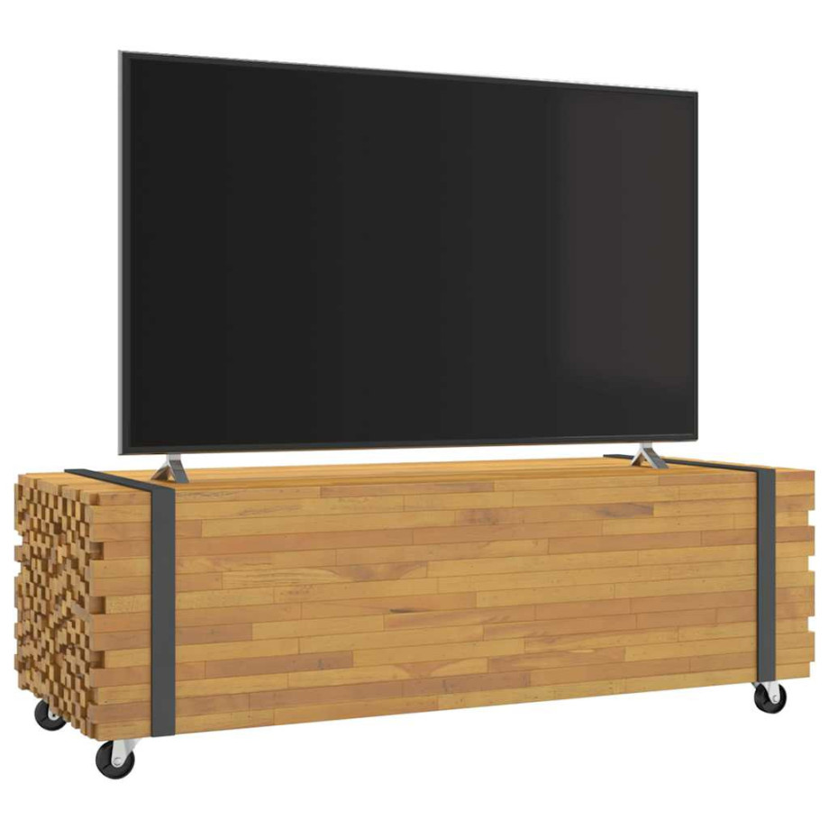 vidaXL Salontafel 110x45x35 cm massief teakhout afbeelding 1