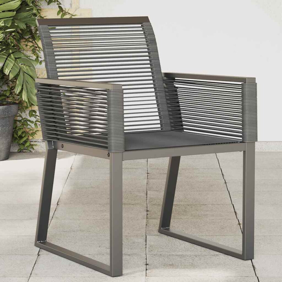 vidaXL Tuinstoelen 4 st poly rattan zwart vidaXL Tuinstoelen 4 st poly rattan zwart afbeelding 1