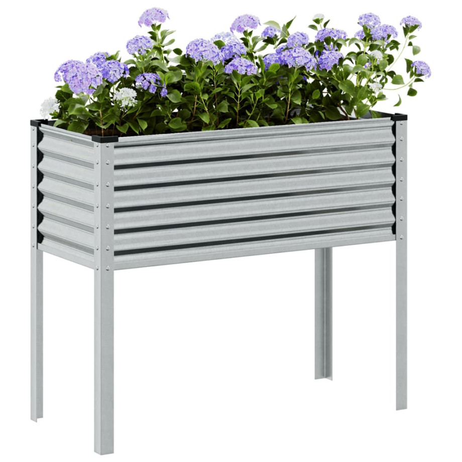 vidaXL Plantenbank 100x41x90 cm gegalvaniseerd staal afbeelding 1