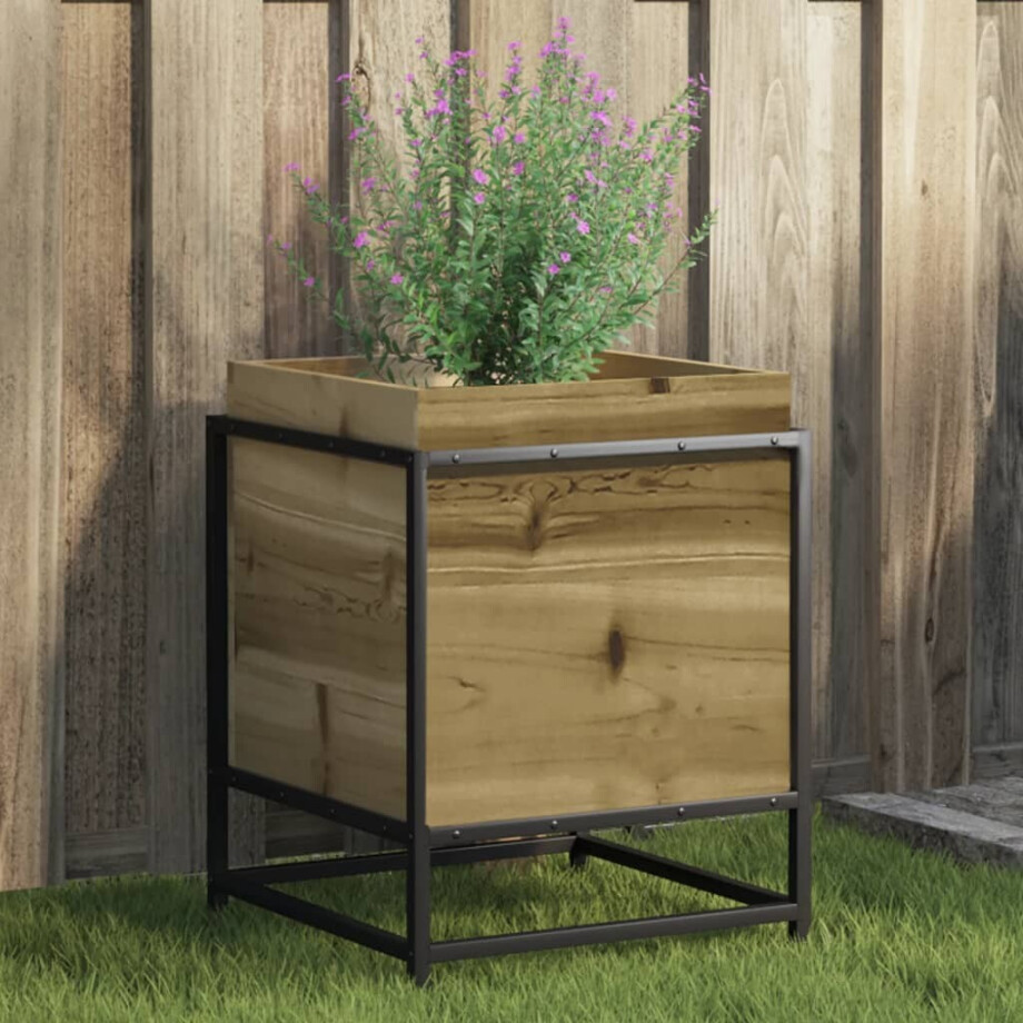 vidaXL Plantenbak 40x40x50 cm geïmpregneerd grenenhout afbeelding 1