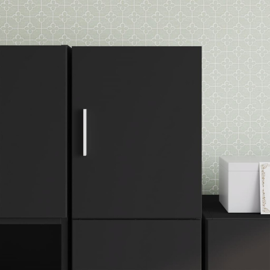 vidaXL Wandkast 30x42,5x40 cm bewerkt hout zwart afbeelding 1