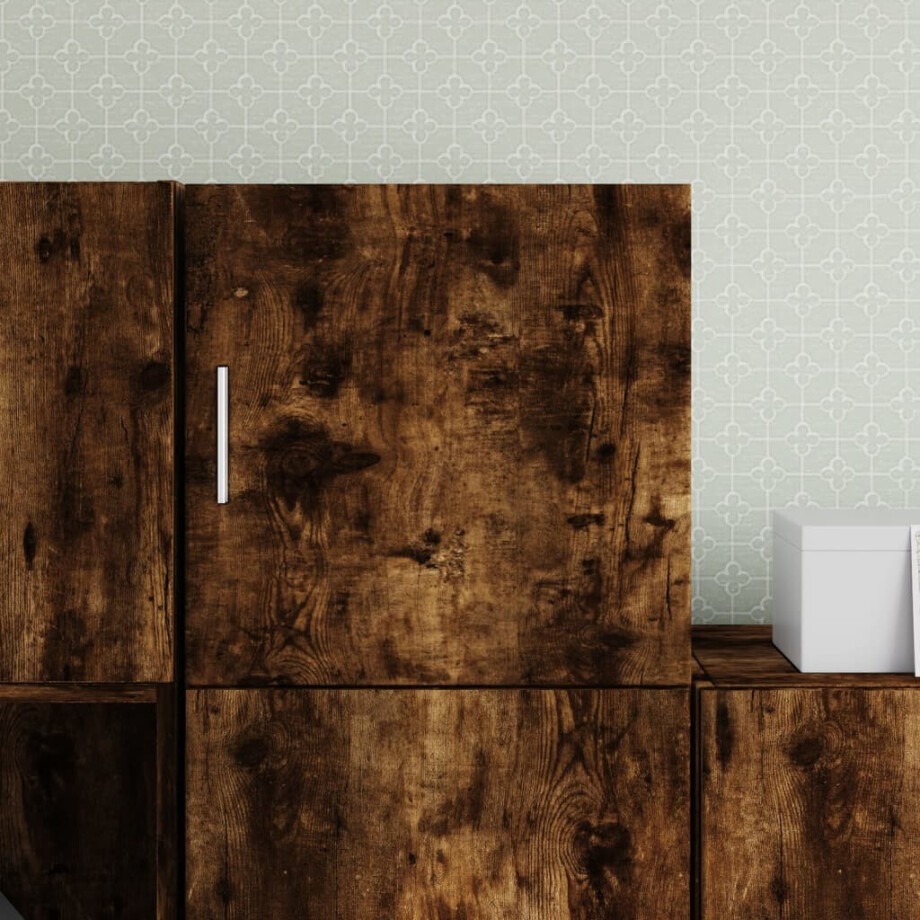 vidaXL Wandkast 40x42,5x40 cm bewerkt hout gerookt eikenkleurig afbeelding 1