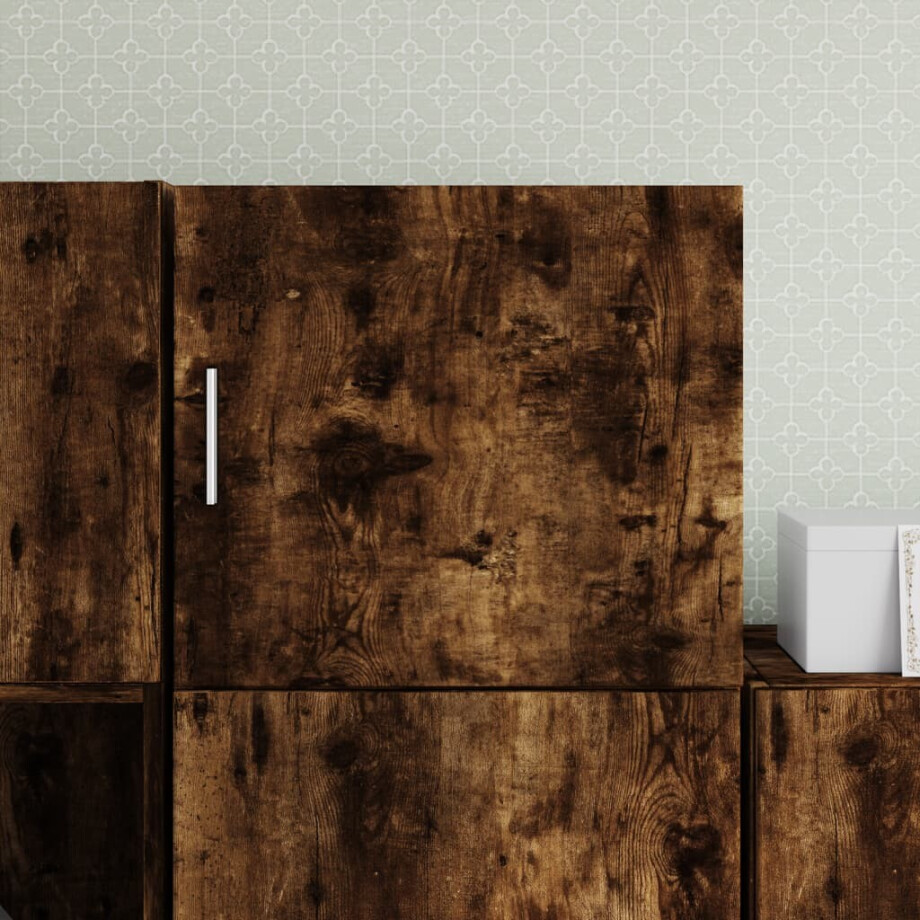 vidaXL Wandkast 45x42,5x40 cm bewerkt hout gerookt eikenkleurig afbeelding 1