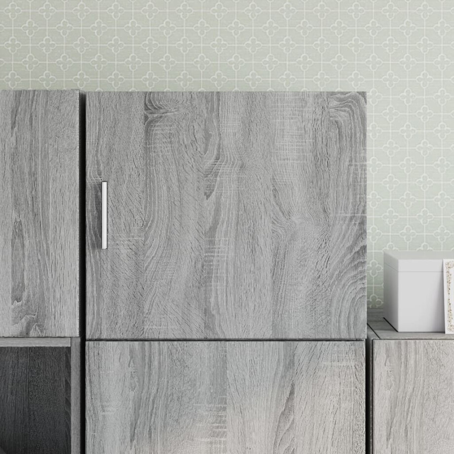 vidaXL Wandkast 45x42,5x40 cm bewerkt hout grijs sonoma eikenkleurig afbeelding 1