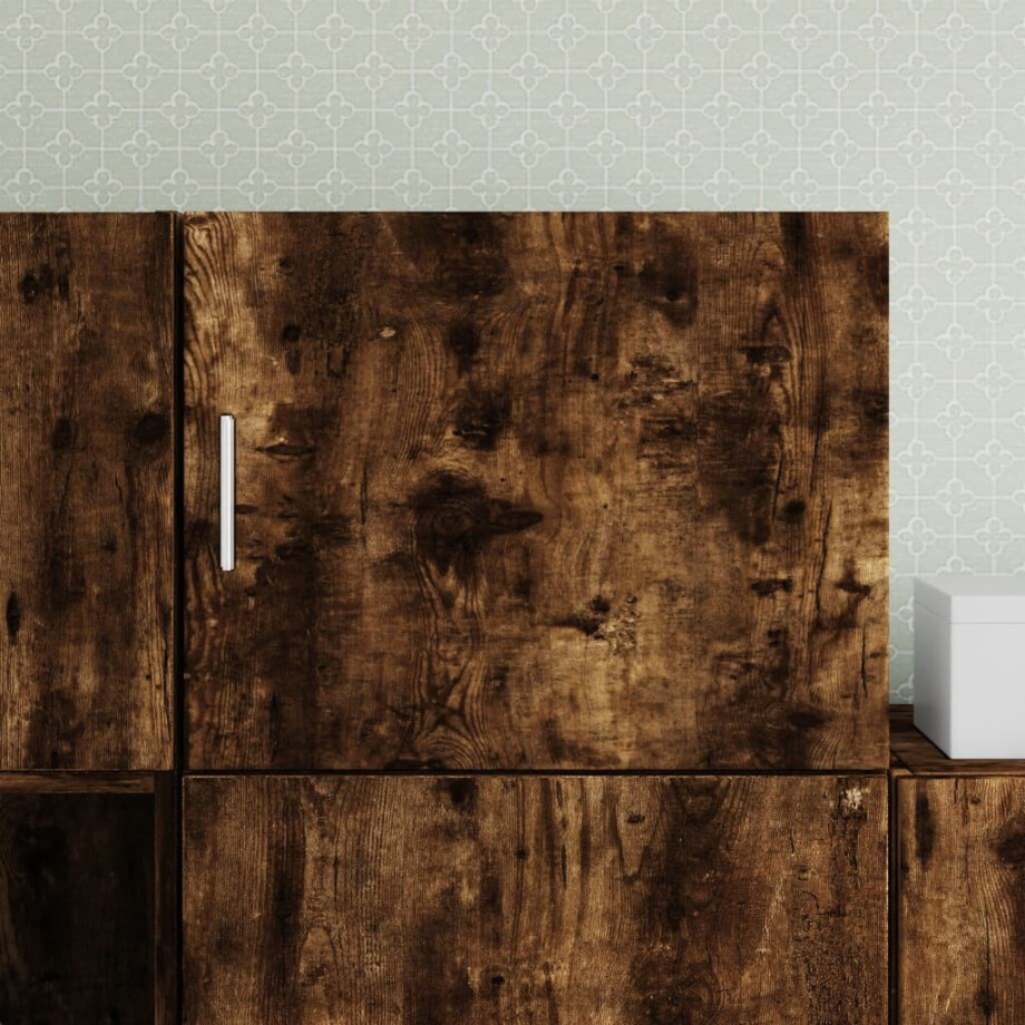 vidaXL Wandkast 50x42,5x40 cm bewerkt hout gerookt eikenkleurig afbeelding 1