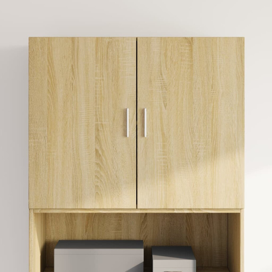 vidaXL Wandkast 80x42,5x64 cm bewerkt hout sonoma eikenkleurig afbeelding 1