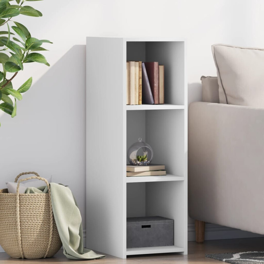 vidaXL Dressoir 30x41x93 cm bewerkt hout wit afbeelding 1