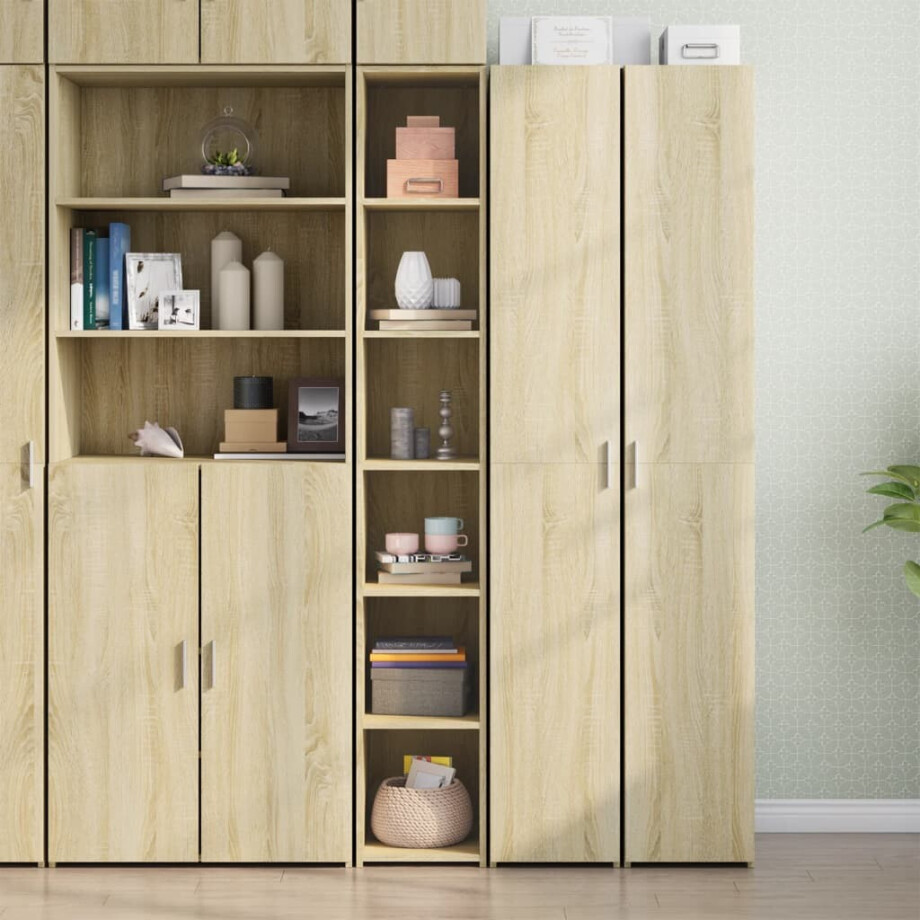 vidaXL Hoge kast 30x41x185 cm bewerkt hout sonoma eikenkleurig afbeelding 1