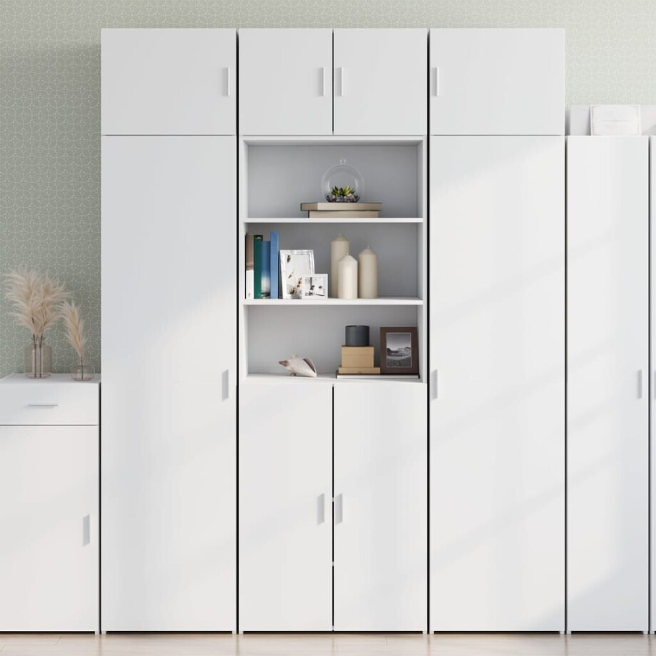 vidaXL Opbergkast 70x42,5x225 cm bewerkt hout wit vidaXL Opbergkast 70x42,5x225 cm bewerkt hout wit afbeelding 1