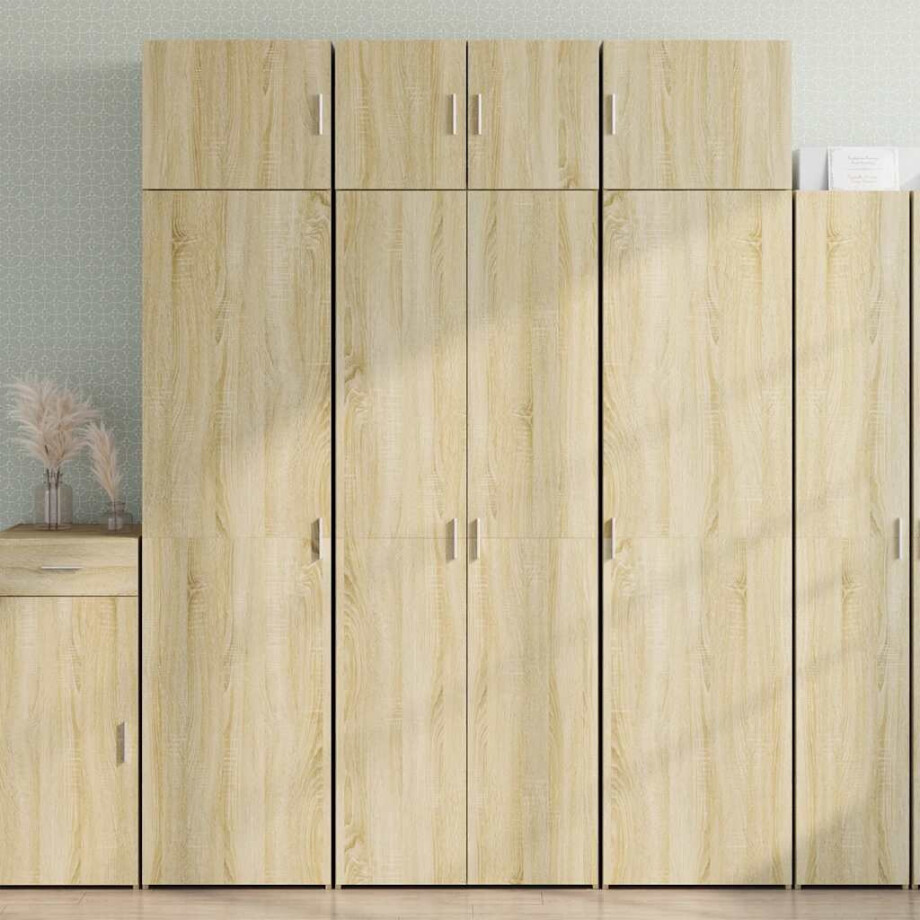 vidaXL Opbergkast 70x42,5x225 cm bewerkt hout sonoma eikenkleurig vidaXL Opbergkast 70x42,5x225 cm bewerkt hout sonoma eikenkleurig afbeelding 1