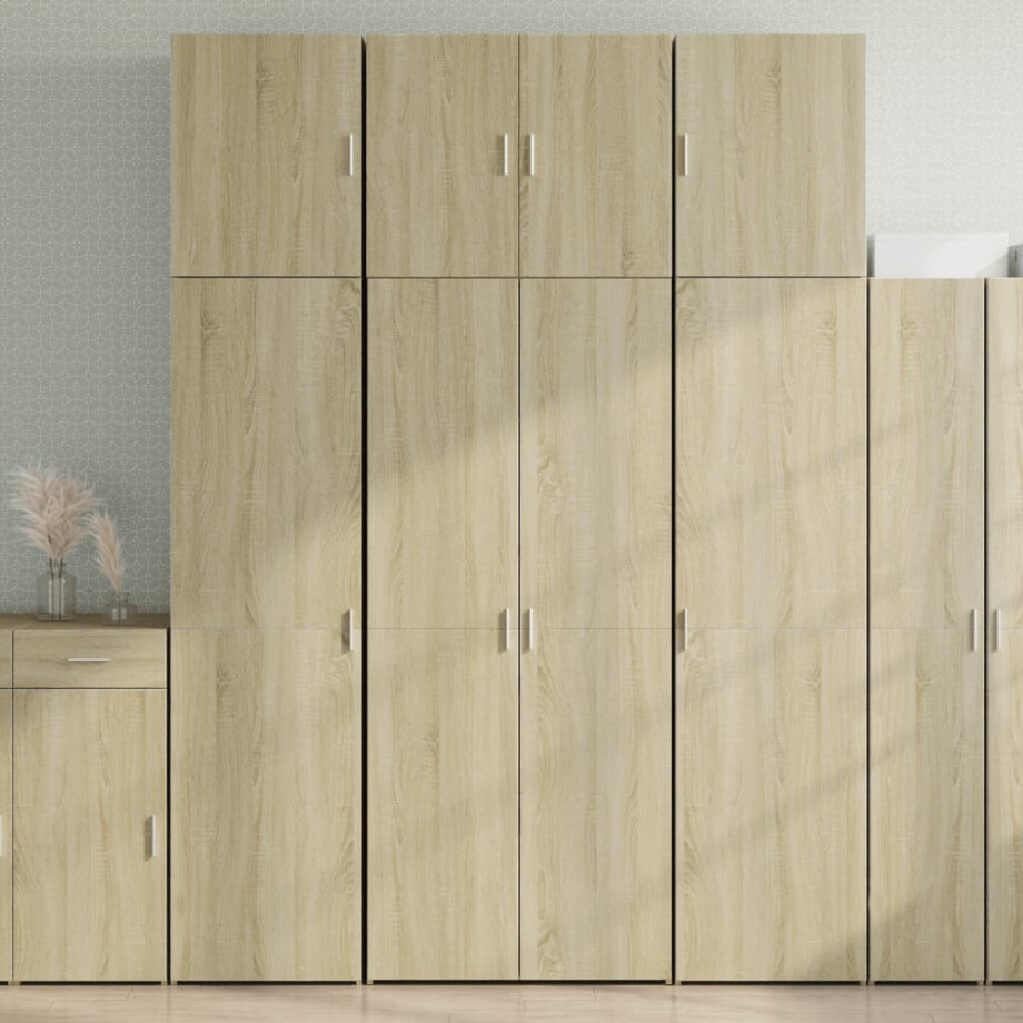 vidaXL Hoge kast 80x42,5x249 cm bewerkt hout sonoma eikenkleurig afbeelding 1