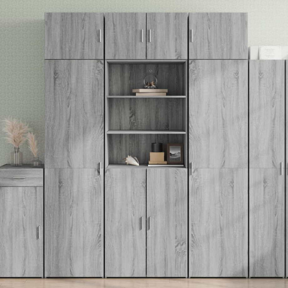 vidaXL Hoge kast 70x42,5x185 cm bewerkt hout grijs sonoma eikenkleurig vidaXL Hoge kast 70x42,5x185 cm bewerkt hout grijs sonoma eikenkleurig afbeelding 1