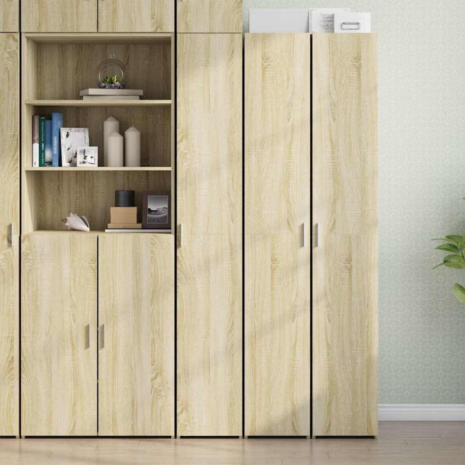 vidaXL Hoge kast 30x42,5x185 cm bewerkt hout sonoma eikenkleurig vidaXL Hoge kast 30x42,5x185 cm bewerkt hout sonoma eikenkleurig afbeelding 1
