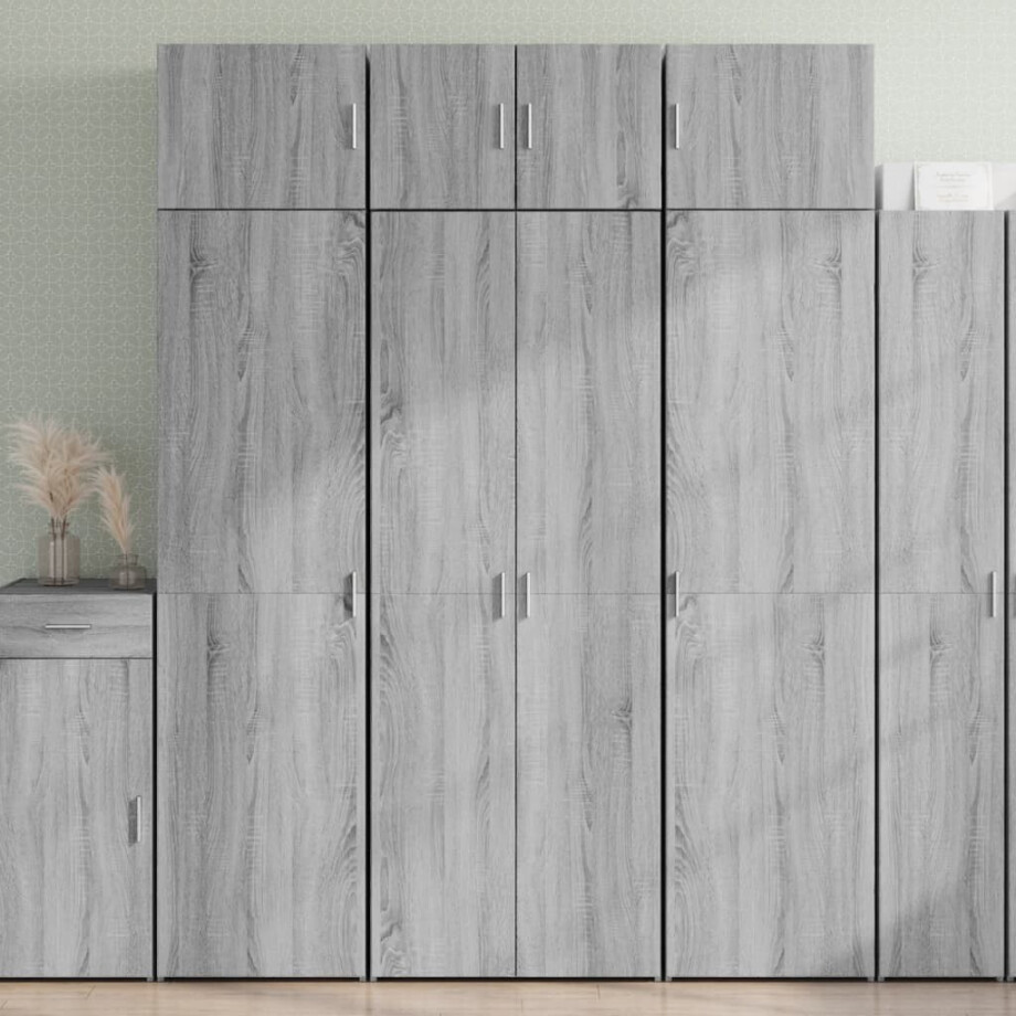vidaXL Hoge kast 70x42,5x185 cm bewerkt hout grijs sonoma eikenkleurig vidaXL Hoge kast 70x42,5x185 cm bewerkt hout grijs sonoma eikenkleurig afbeelding 1