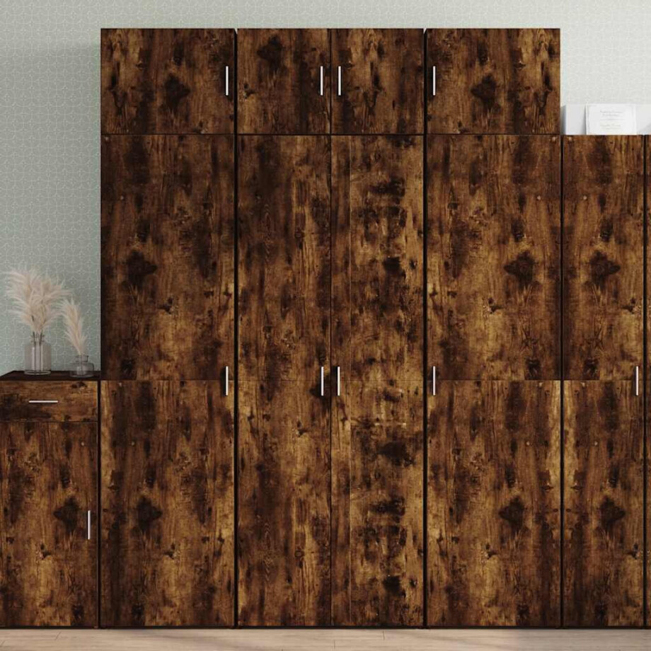vidaXL Hoge kast 70x42,5x185 cm bewerkt hout gerookt eikenkleurig vidaXL Hoge kast 70x42,5x185 cm bewerkt hout gerookt eikenkleurig afbeelding 1