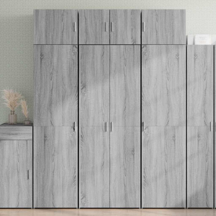 vidaXL Hoge kast 70x42,5x185 cm bewerkt hout grijs sonoma eikenkleurig vidaXL Hoge kast 70x42,5x185 cm bewerkt hout grijs sonoma eikenkleurig afbeelding 1