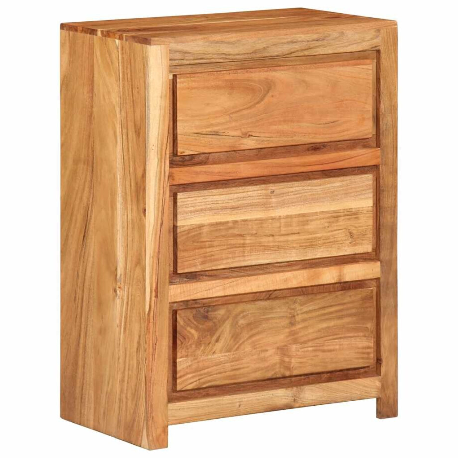 vidaXL Ladekast 55x33x75 cm massief acaciahout vidaXL Ladekast 55x33x75 cm massief acaciahout afbeelding 1