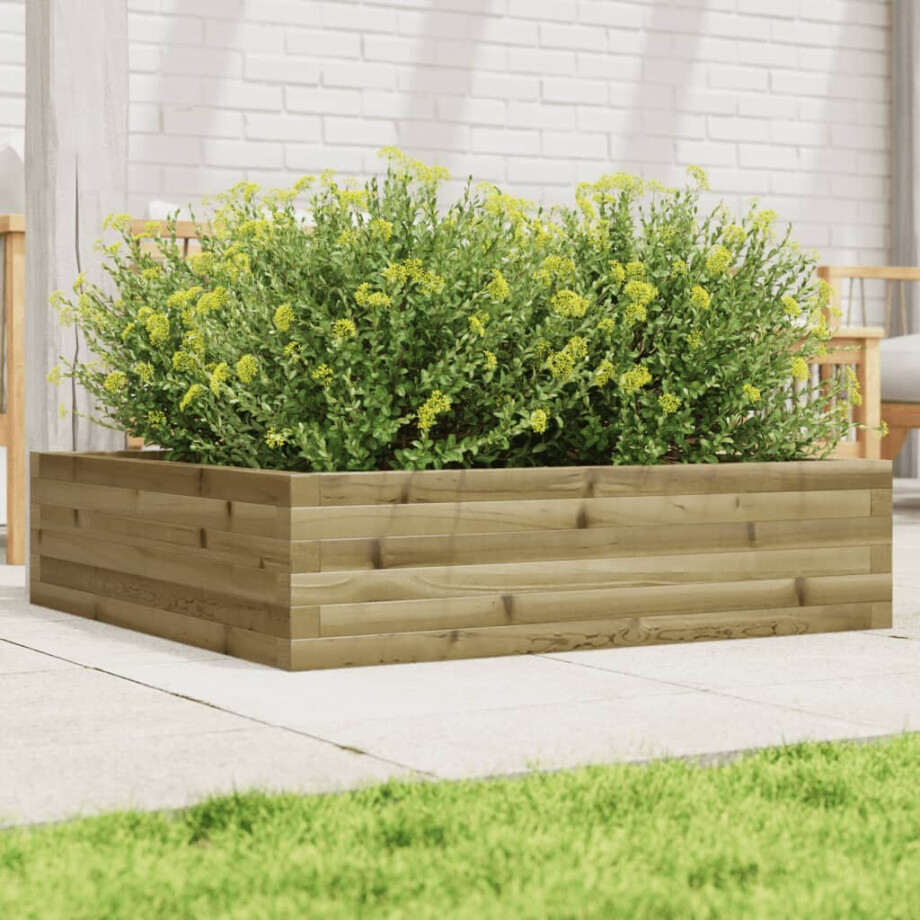 vidaXL Plantenbak 90x90x23 cm geïmpregneerd grenenhout vidaXL Plantenbak 90x90x23 cm geïmpregneerd grenenhout afbeelding 1