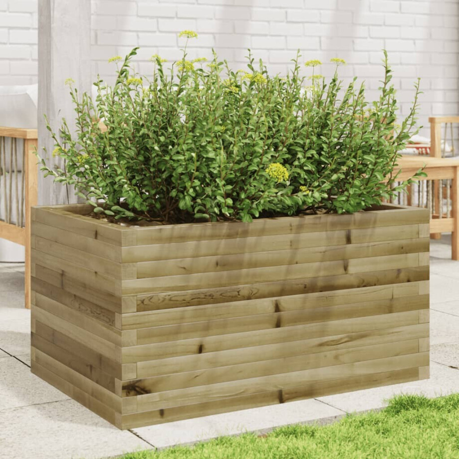 vidaXL Plantenbak 90x60x45,5 cm geïmpregneerd grenenhout afbeelding 1