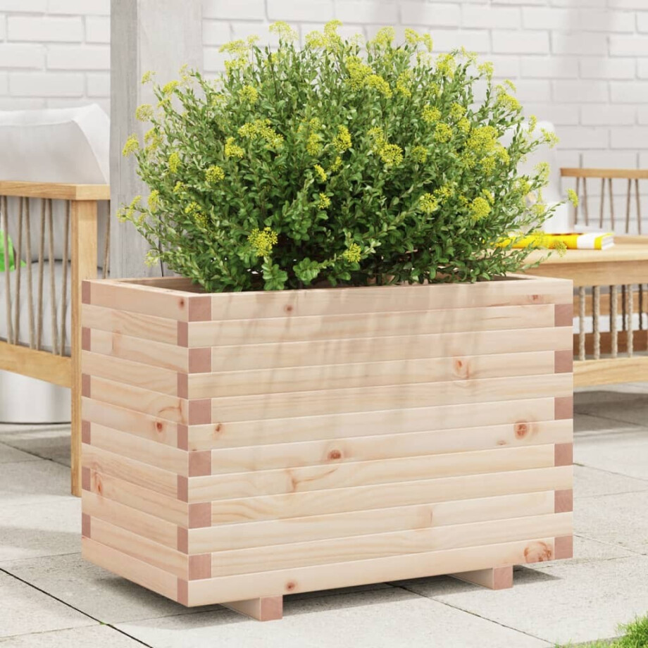 vidaXL Plantenbak 70x40x49,5 cm massief grenenhout afbeelding 1