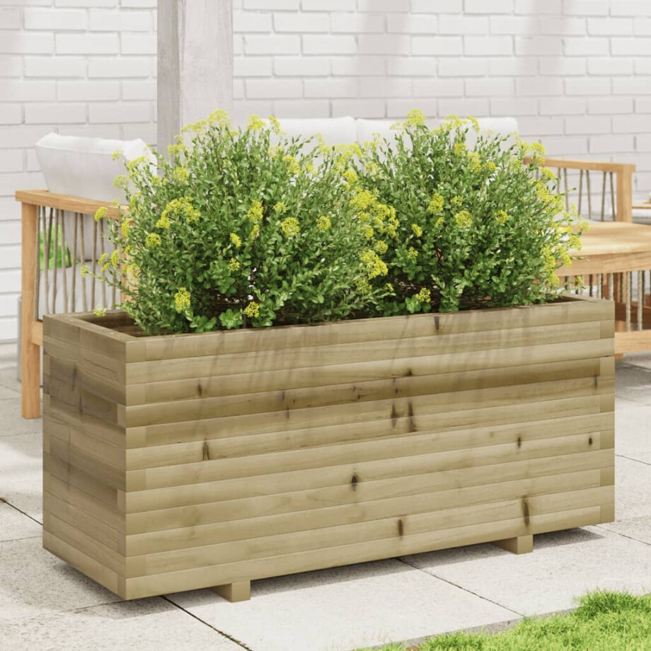 vidaXL Plantenbak 110x40x49,5 cm geïmpregneerd grenenhout afbeelding 1