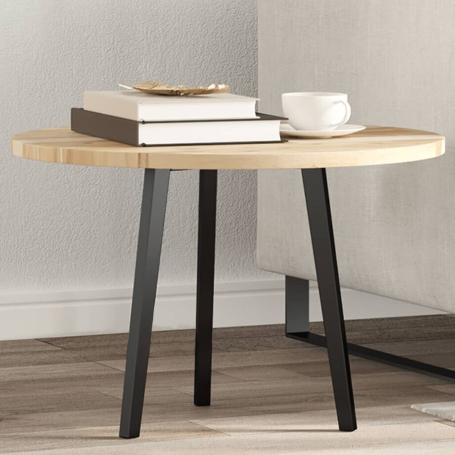 vidaXL Tafelblad rond Ø 60x2 cm massief acaciahout afbeelding 1