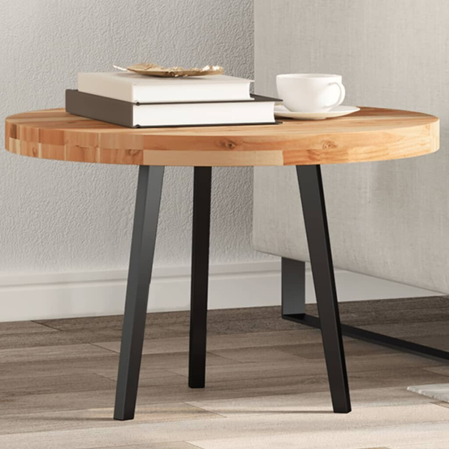vidaXL Tafelblad rond Ø 60x4 cm massief acaciahout afbeelding 1