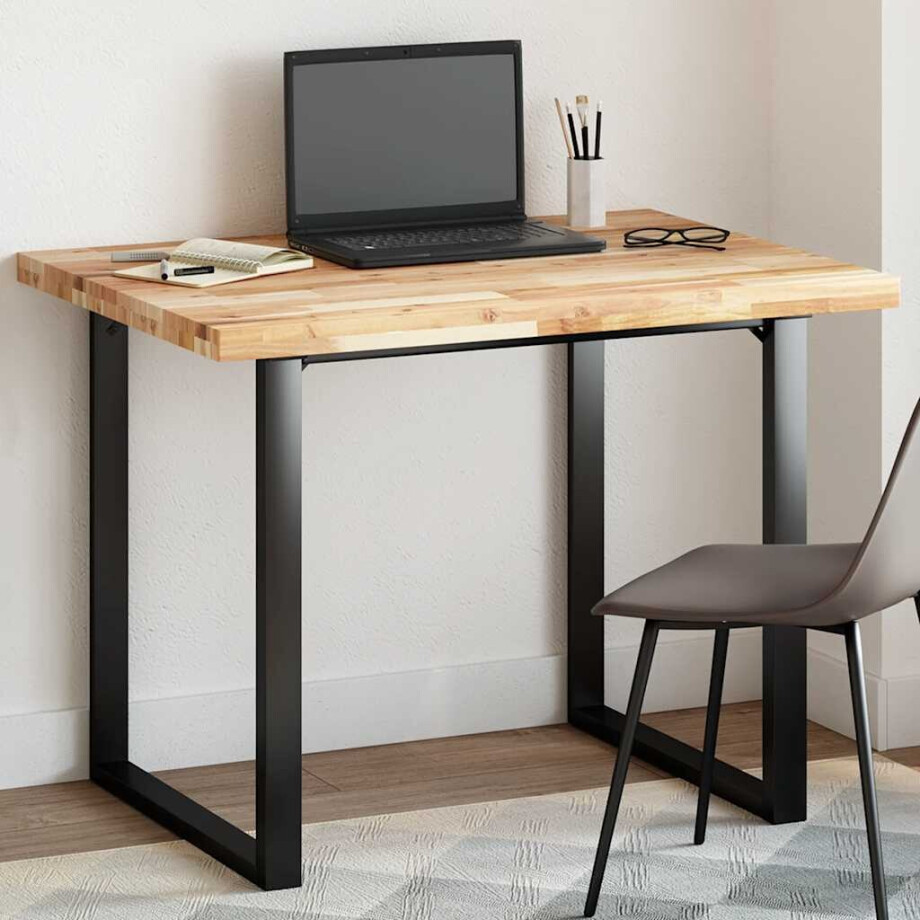 vidaXL Tafelblad rechthoekig 100x80x4 cm massief acaciahout afbeelding 1