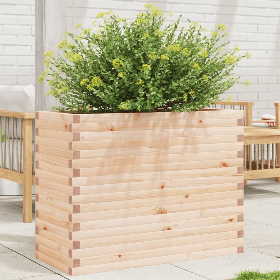 vidaXL Plantenbak 90x40x68,5 cm massief grenenhout vidaXL Plantenbak 90x40x68,5 cm massief grenenhout afbeelding 1