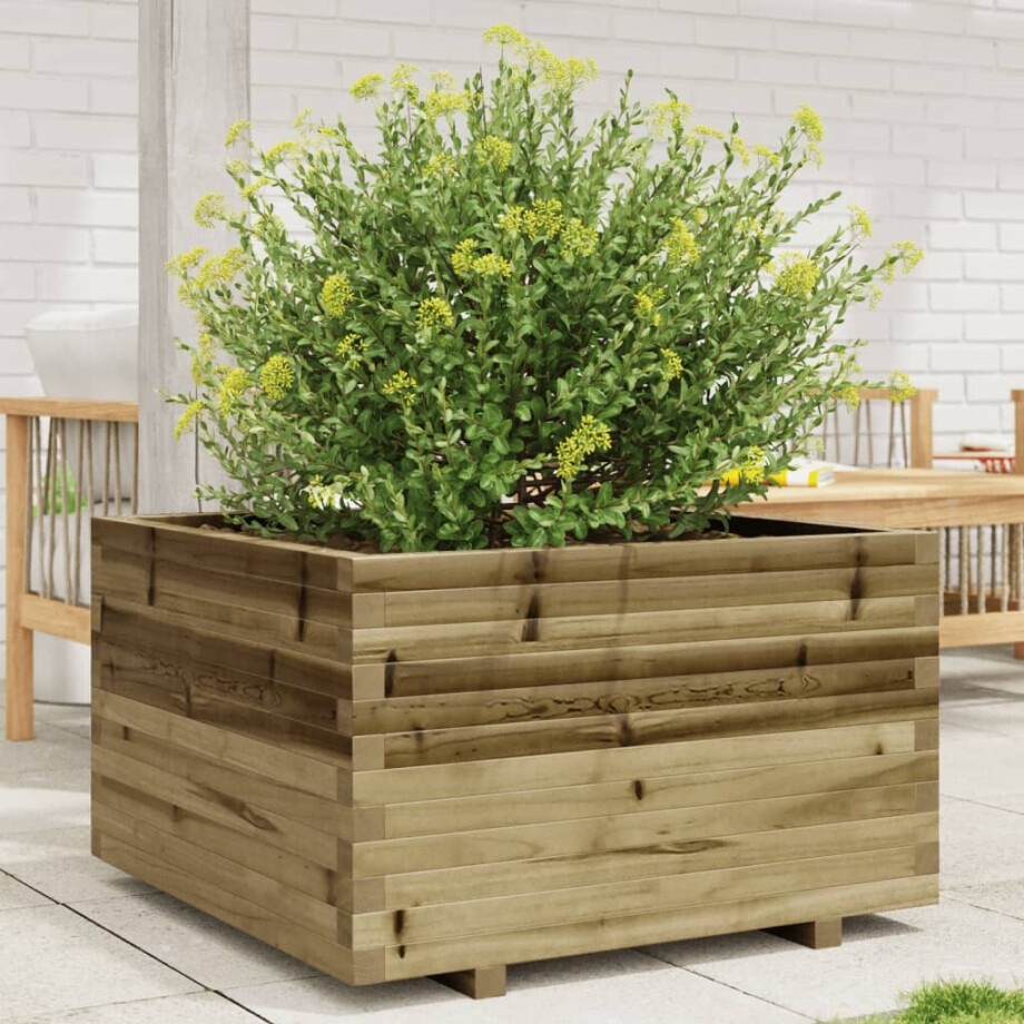 vidaXL Plantenbak 80x80x49,5 cm geïmpregneerd grenenhout vidaXL Plantenbak 80x80x49,5 cm geïmpregneerd grenenhout afbeelding 1