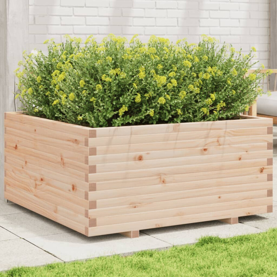 vidaXL Plantenbak 100x100x49,5 cm massief grenenhout vidaXL Plantenbak 100x100x49,5 cm massief grenenhout afbeelding 1