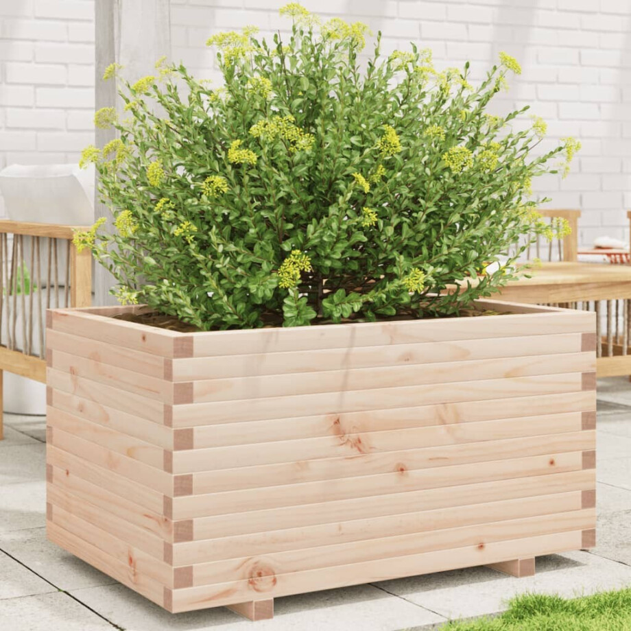 vidaXL Plantenbak 90x60x49,5 cm massief grenenhout vidaXL Plantenbak 90x60x49,5 cm massief grenenhout afbeelding 1
