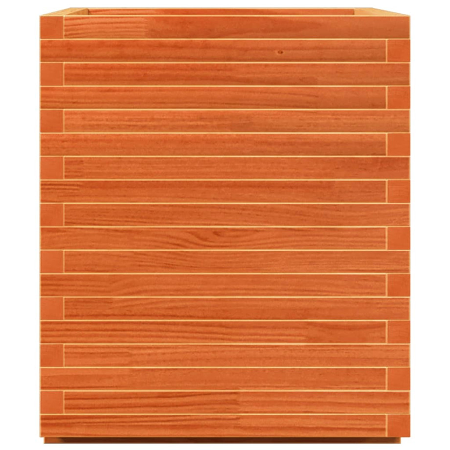 vidaXL Plantenbak 90x60x72,5 cm massief grenenhout wasbruin afbeelding 1