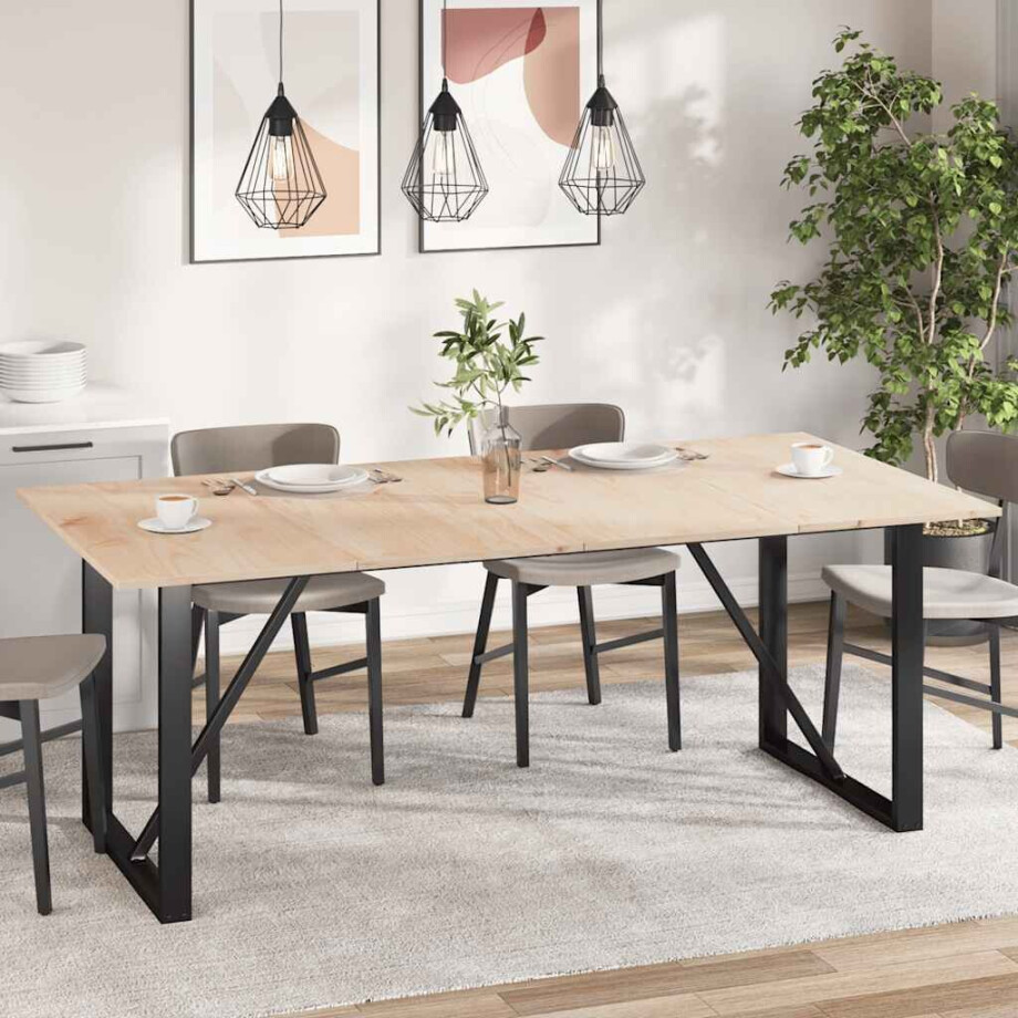 vidaXL Tafelbladen 4 st rechthoekig 100x50x1,7 cm massief grenenhout afbeelding 1