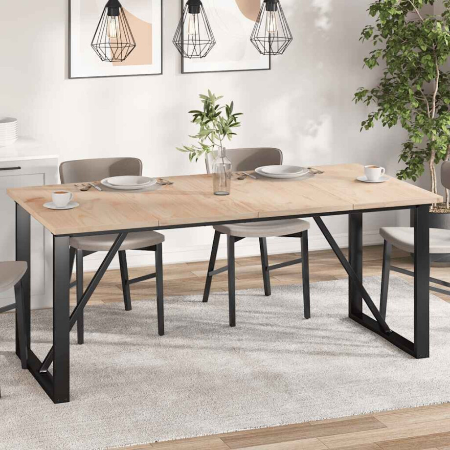 vidaXL Tafelbladen 4 st rechthoekig 90x45x2,5 cm massief grenenhout afbeelding 1