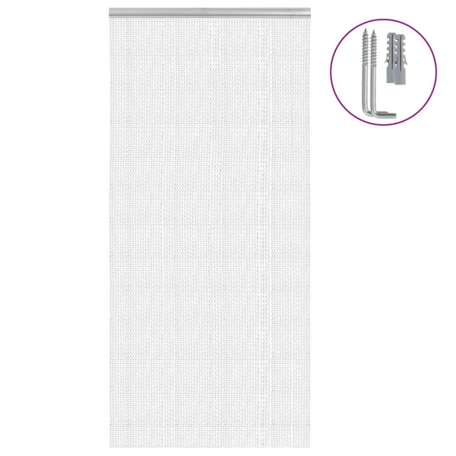 vidaXL Vliegengordijn kettingen 100x212 cm aluminium vidaXL Vliegengordijn kettingen 100x212 cm aluminium afbeelding 1
