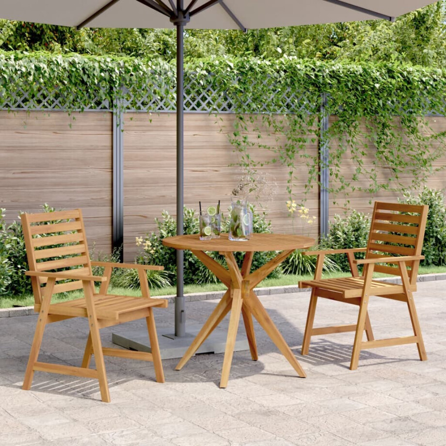 vidaXL 3-delige Tuinset massief acaciahout afbeelding 1