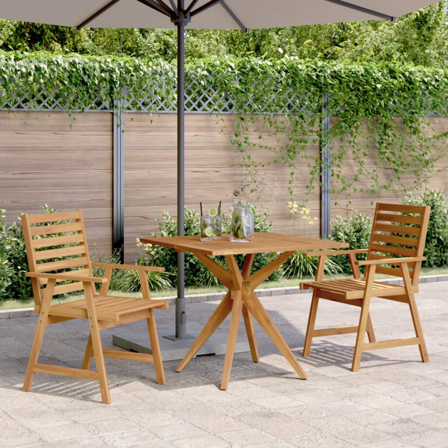 vidaXL 3-delige Tuinset massief acaciahout vidaXL 3-delige Tuinset massief acaciahout afbeelding 1