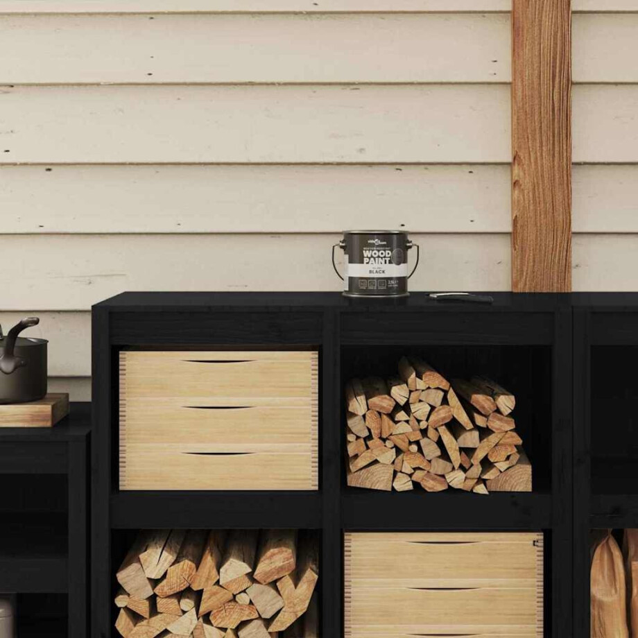 vidaXL Houtverf Zwart 16,5 x 16,5 x 16 cm Wandprint vidaXL Houtverf Zwart 16,5 x 16,5 x 16 cm Wandprint afbeelding 1