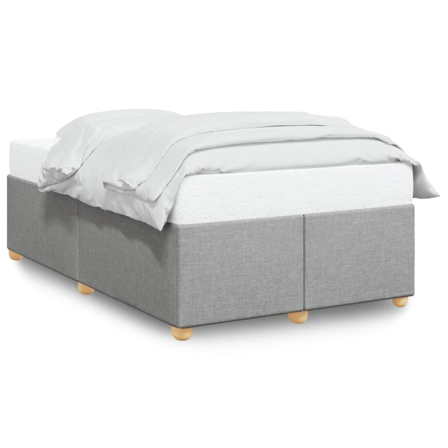 vidaXL Bedframe zonder matras 120x190 cm stof lichtgrijs vidaXL Bedframe zonder matras 120x190 cm stof lichtgrijs afbeelding 1