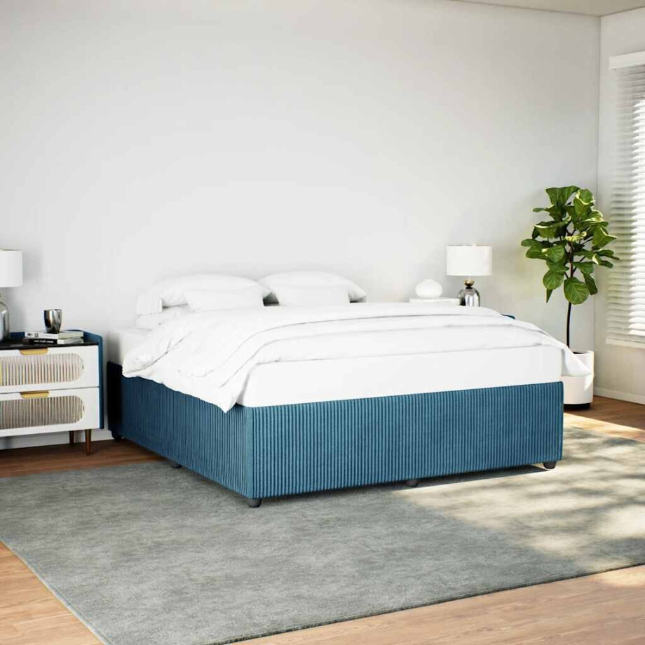vidaXL Bedframe fluweel blauw 180x200 cm vidaXL Bedframe fluweel blauw 180x200 cm afbeelding 1
