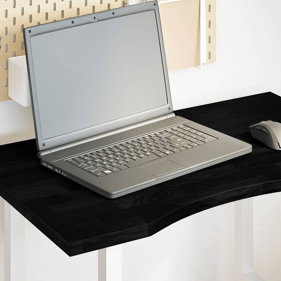 vidaXL Bureaublad rechthoekig 80x60x2,5 cm eikenhout donkerbruin afbeelding 1