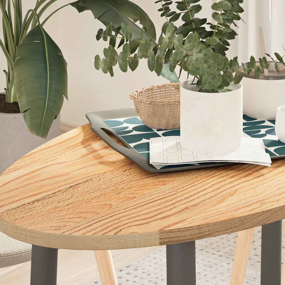 vidaXL Tafelblad 100x50x2 cm ovaal massief eikenhout vidaXL Tafelblad 100x50x2 cm ovaal massief eikenhout afbeelding 1