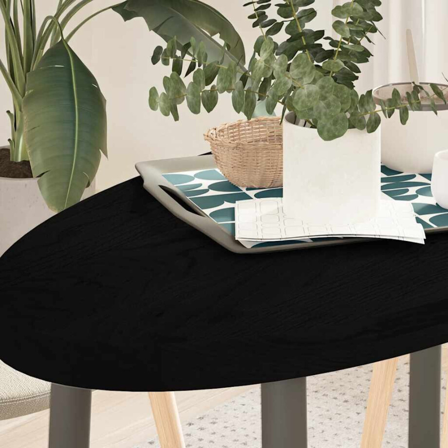 vidaXL Tafelblad 100x50x4 cm ovaal massief eikenhout donkerbruin afbeelding 1