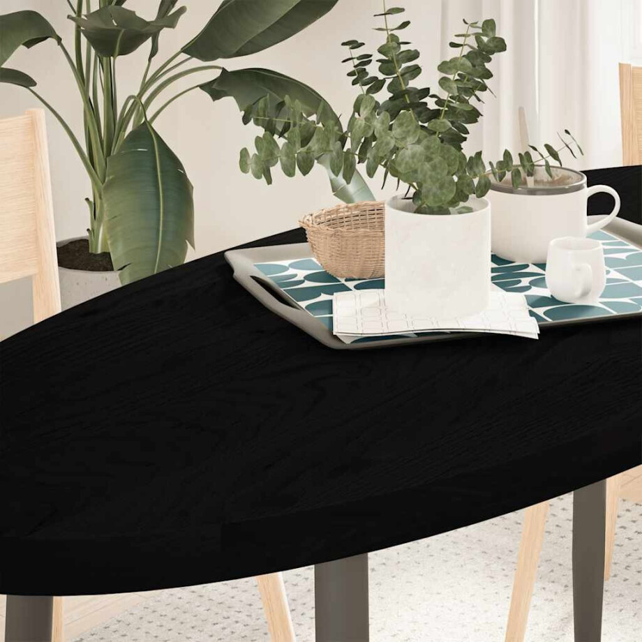 vidaXL Tafelblad 140x60x4 cm ovaal massief eikenhout donkerbruin vidaXL Tafelblad 140x60x4 cm ovaal massief eikenhout donkerbruin afbeelding 1