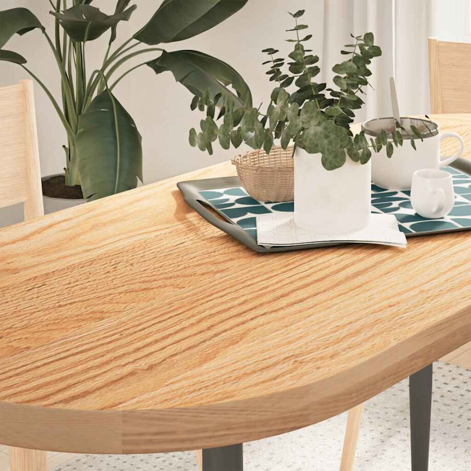 vidaXL Tafelblad 140x60x4 cm ovaal massief eikenhout vidaXL Tafelblad 140x60x4 cm ovaal massief eikenhout afbeelding 1